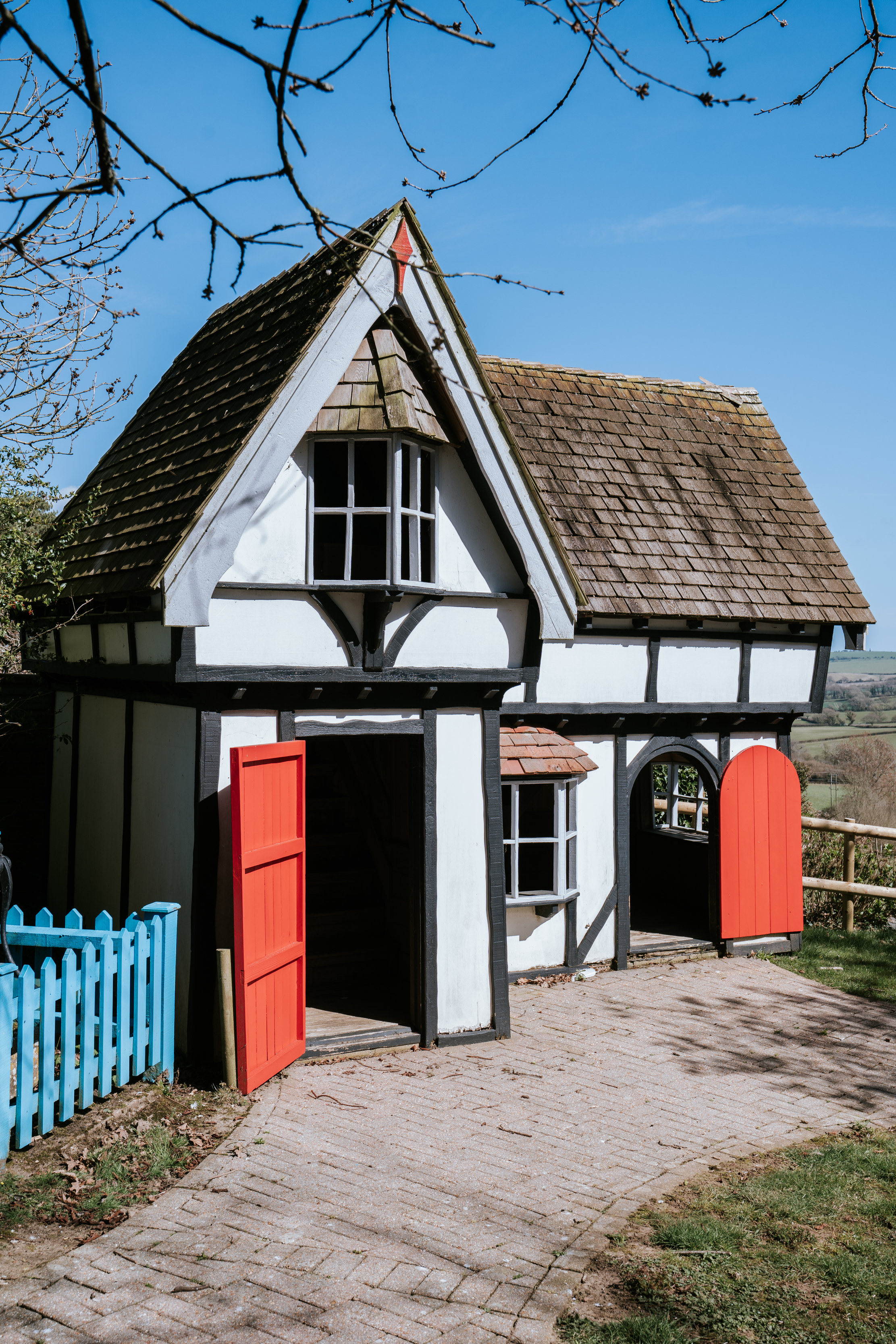 play pub with tudor exterior at Robin Hill Adventure Park