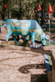 crazy golf themed with cow statues