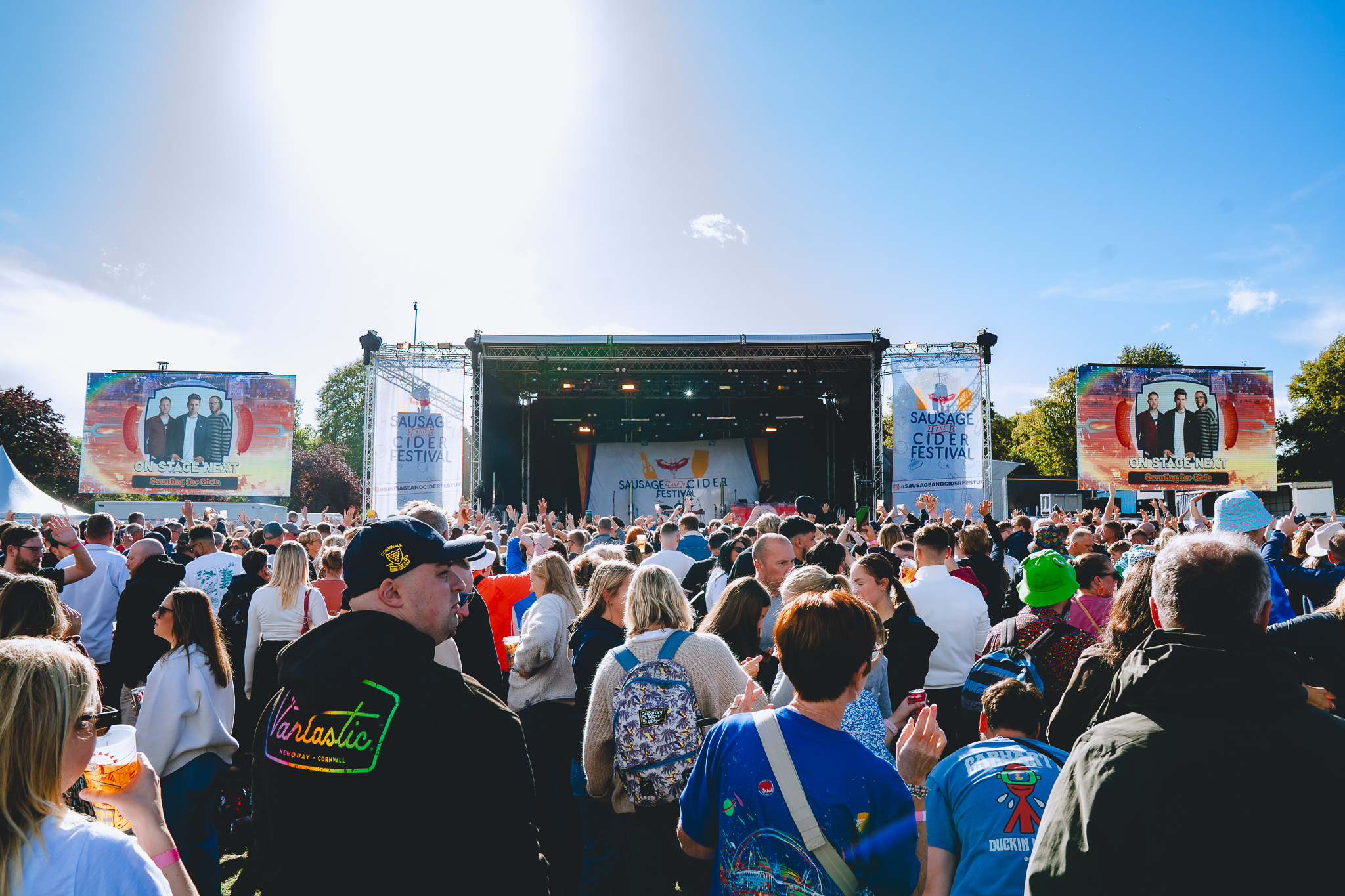 Crowd of people at Sausage and Cider Festival at Robin Hill