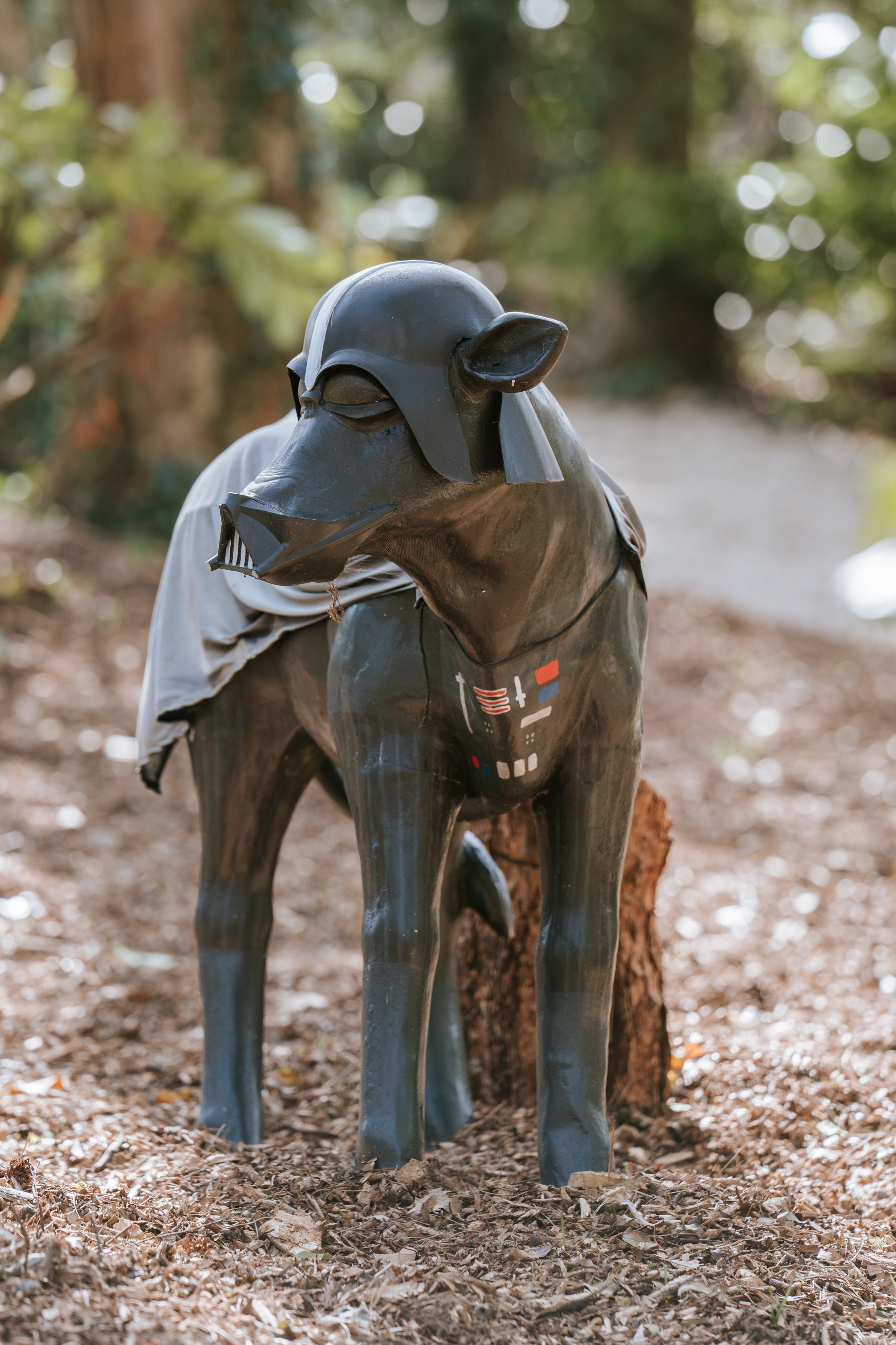 crazy golf themed with cow statues