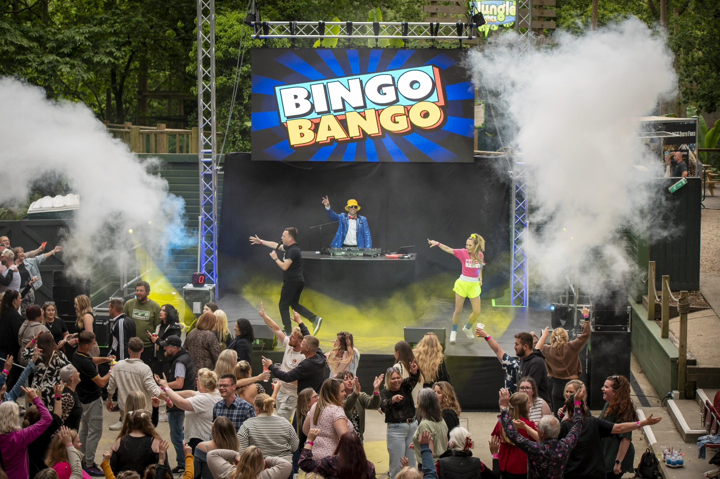 Crowd of people dancing at Bingo Bango 